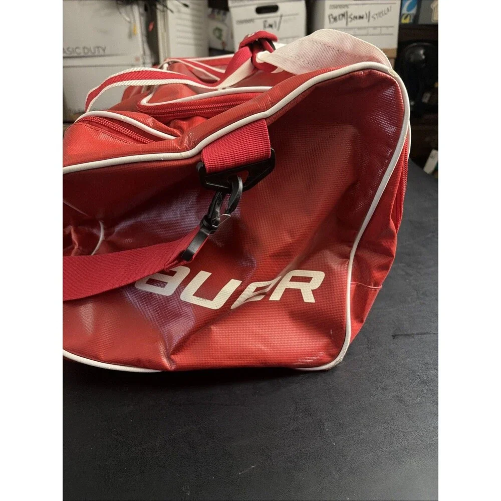 Bauer Youth Premium Carry Equipment Bag-Red/White (22x12x12)